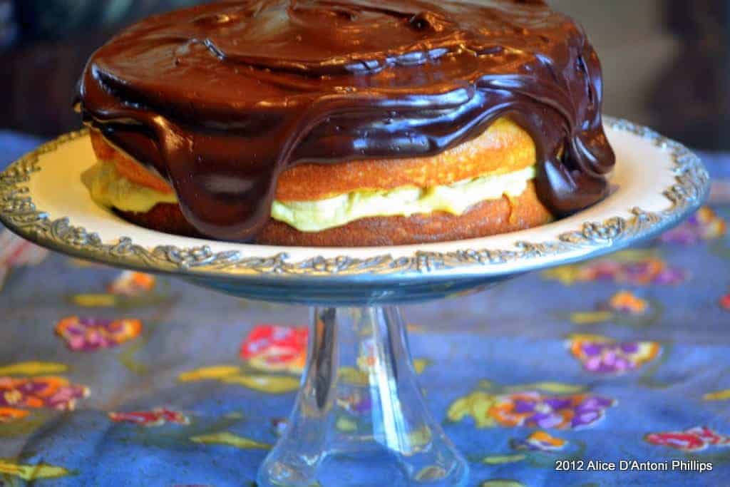 Boston Cream Whiskey Banana Pie