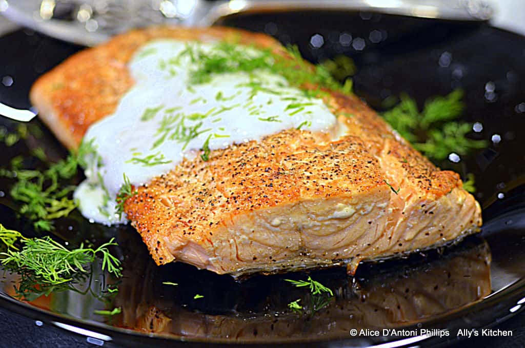 salmon and blue cheese