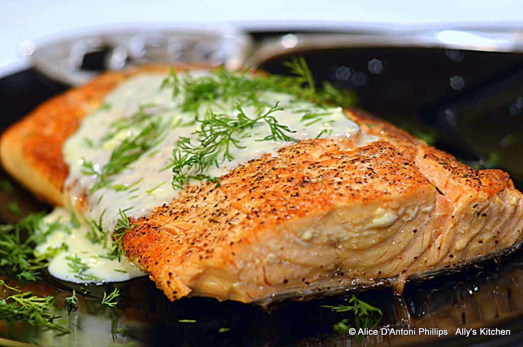 cast iron skillet harissa salmon