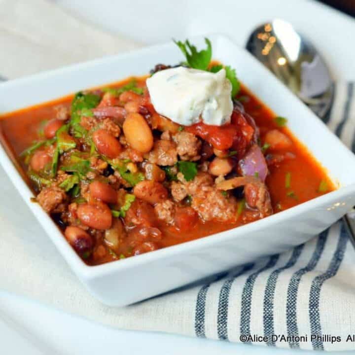 Spicy Chunky Anasazi Bean Chili