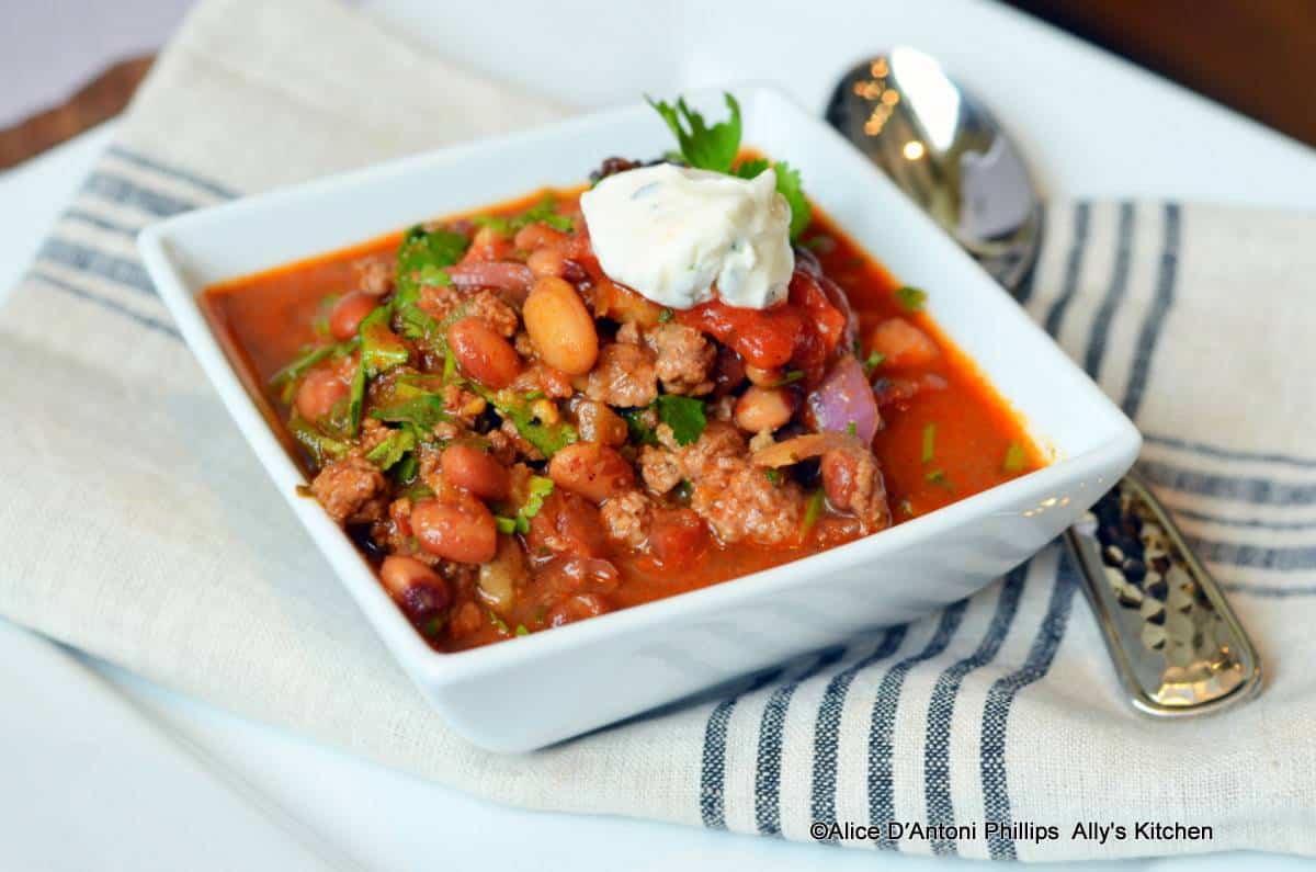 Spicy Chunky Anasazi Bean Chili