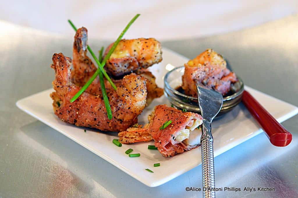 Crispy & Savory Shrimp Brie & Prosciutto Wrap