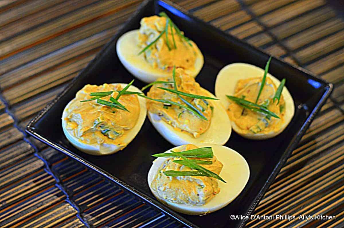 Wicked Smokey Bacon Deviled Eggs