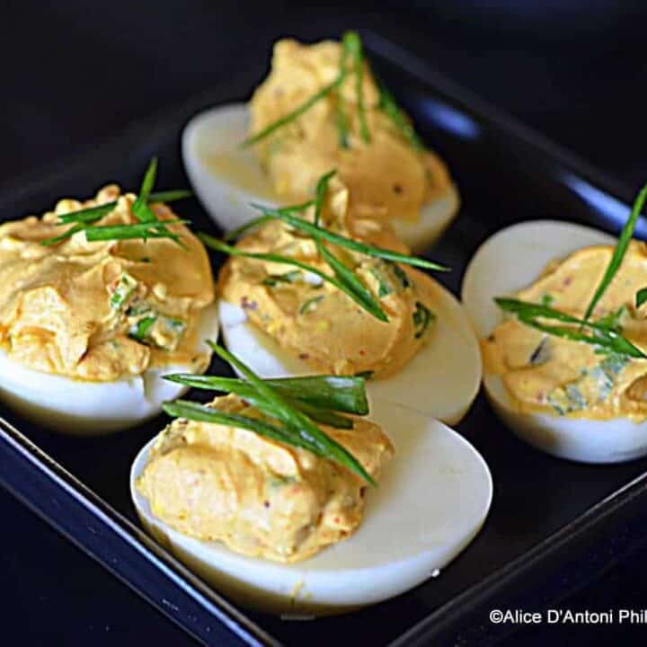 Wicked Smokey Bacon Deviled Eggs