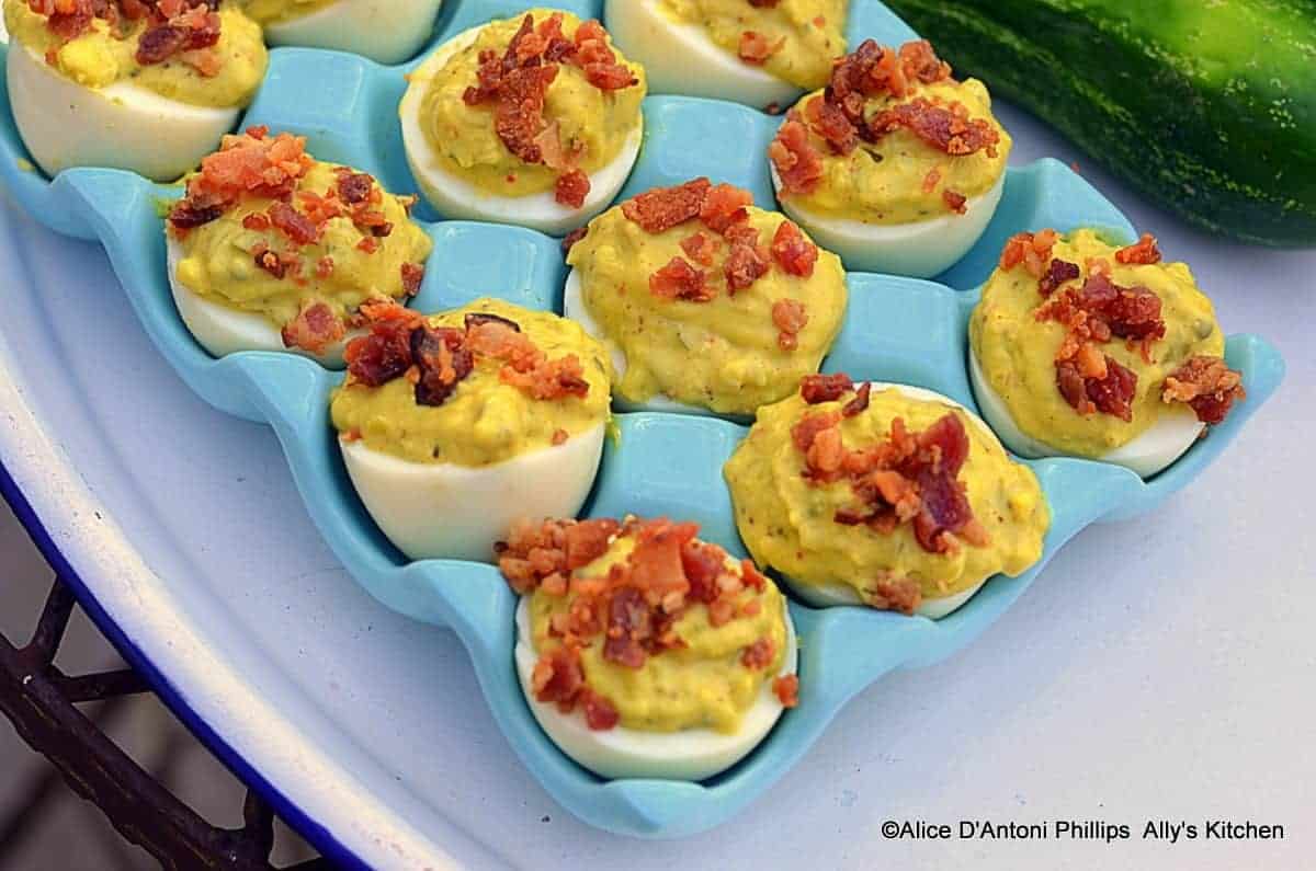 Spicy Deviled Eggs with Bacon and Jalapeno - Chili Pepper Madness