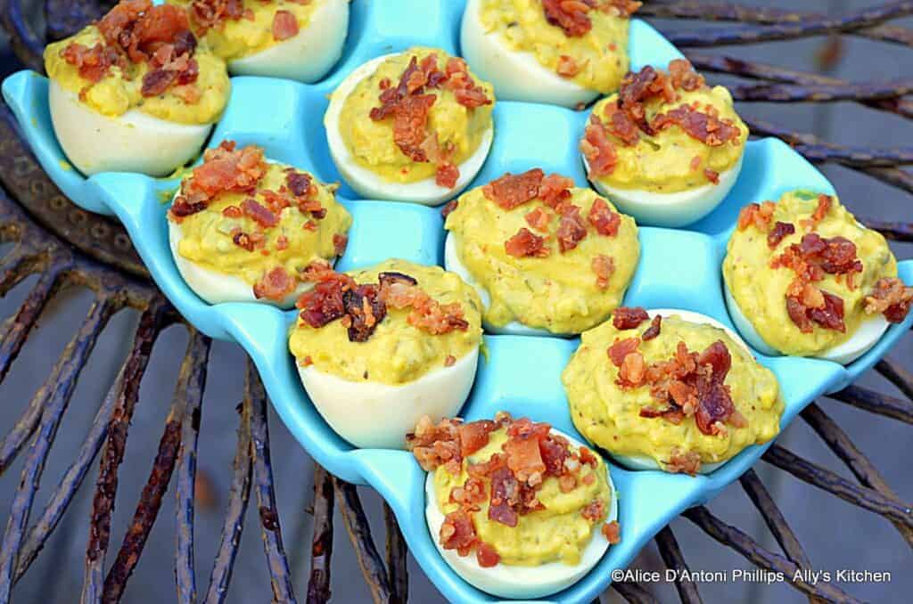 Spicy Deviled Eggs with Bacon and Jalapeno - Chili Pepper Madness