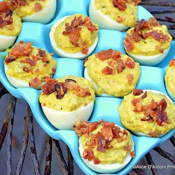 Spicy Jalapeno Bacon Deviled Eggs