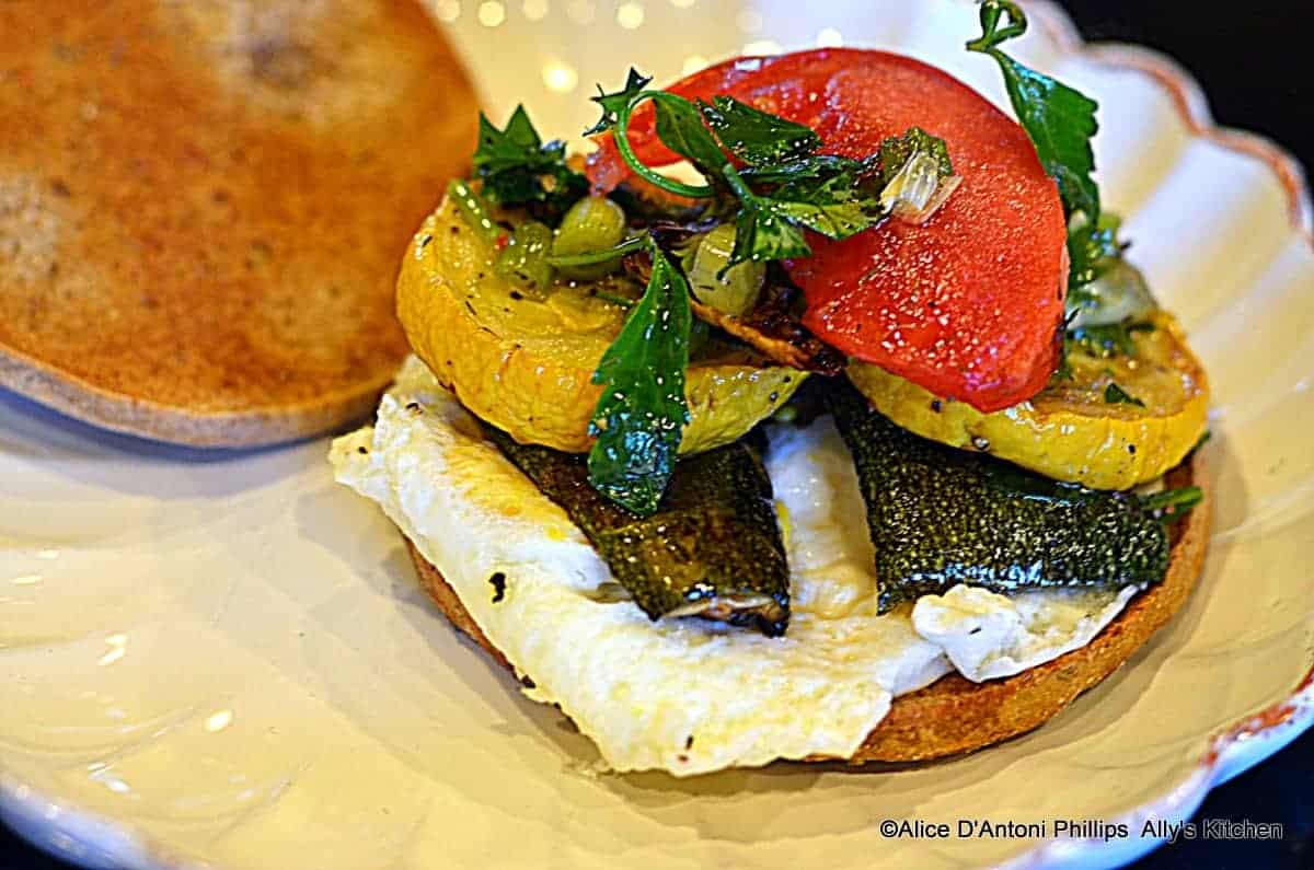 Roasted Veggie Egg Sandwich