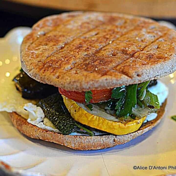 Roasted Veggie Egg Sandwich