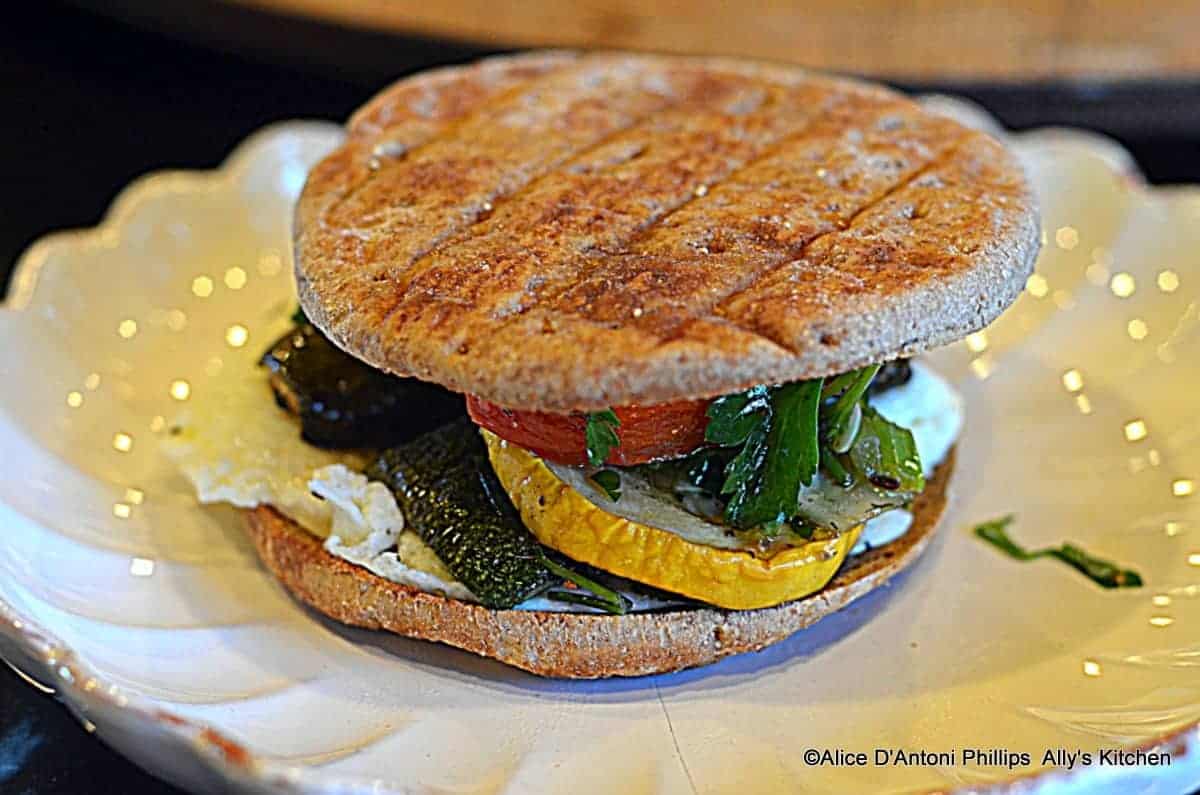 Roasted Veggie Egg Sandwich