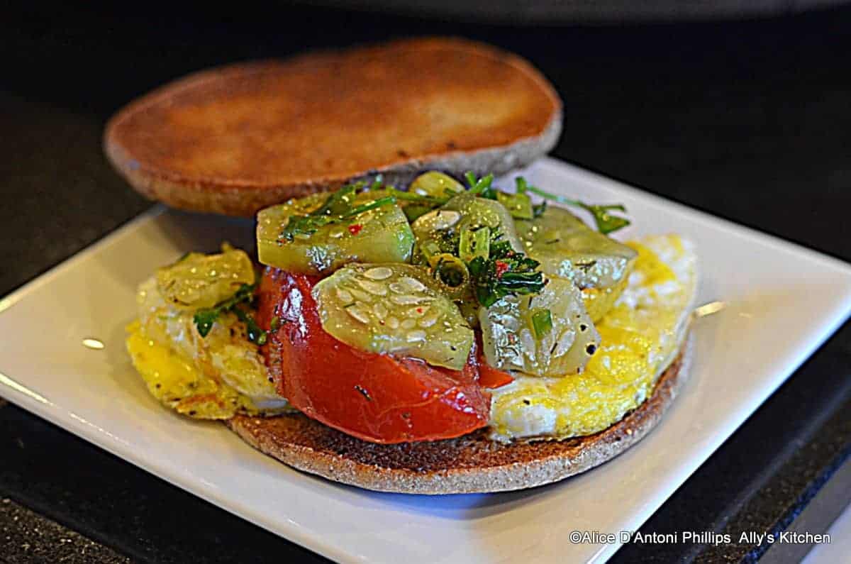 Roasted Veggie Egg Sandwich