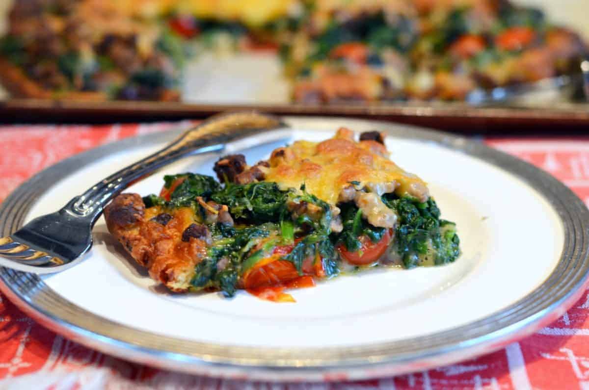 Black Bean Spinach & Cherry Tomato Pizza