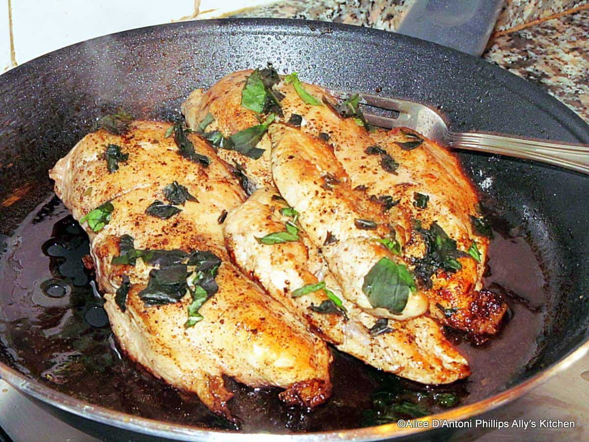 Balsamic Basil Pan Seared Chicken