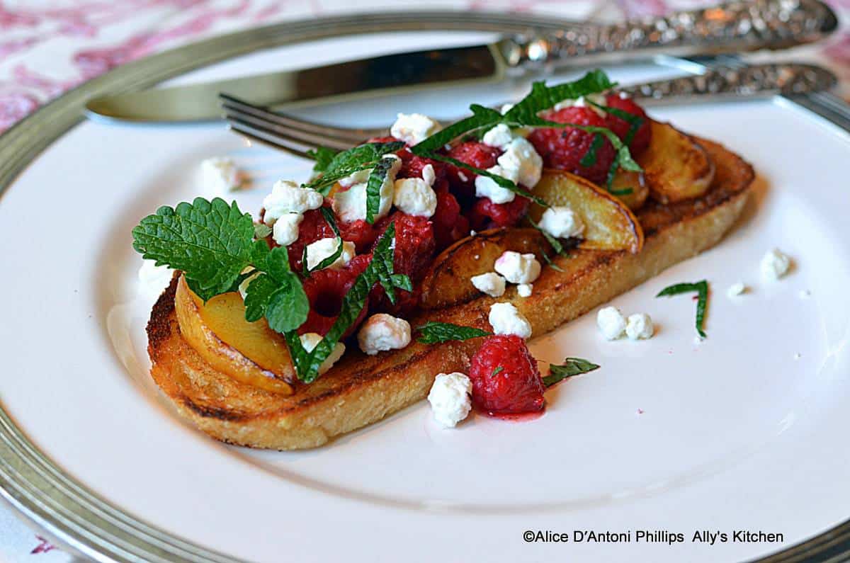 Grilled Fruit Sourdough French Toast