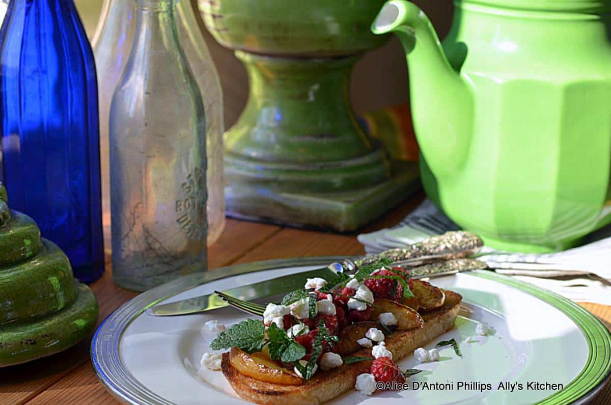 Grilled Fruit Sourdough French Toast