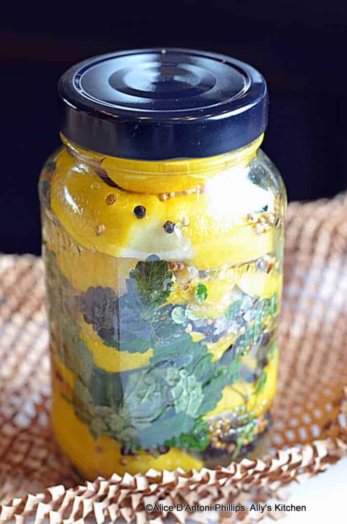 Preserved Lemons with Fresh Mint & Lemon Thyme