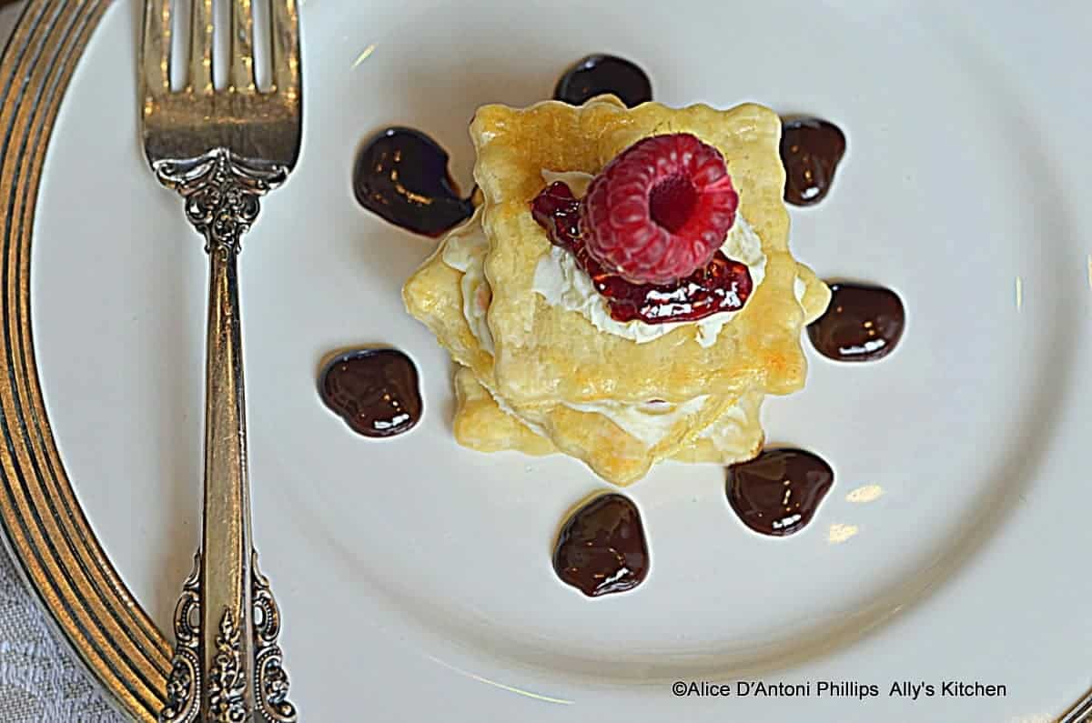 Raspberry & custard cream mille-feuille