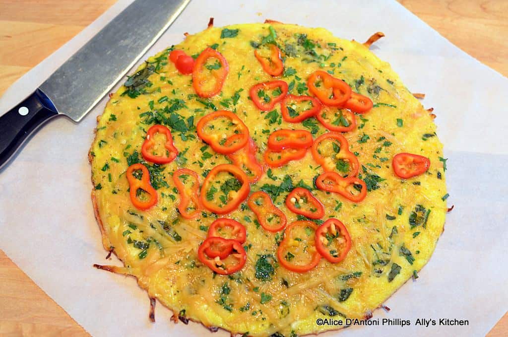 Spicy Fresh Herb Egg Pizza