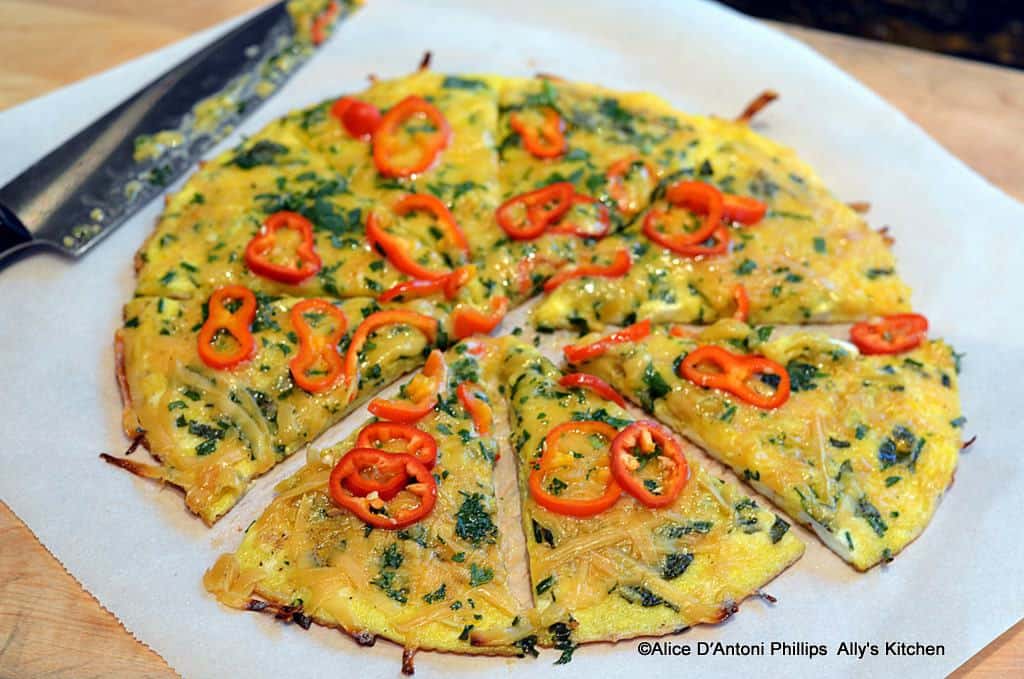 Spicy Fresh Herb Egg Pizza