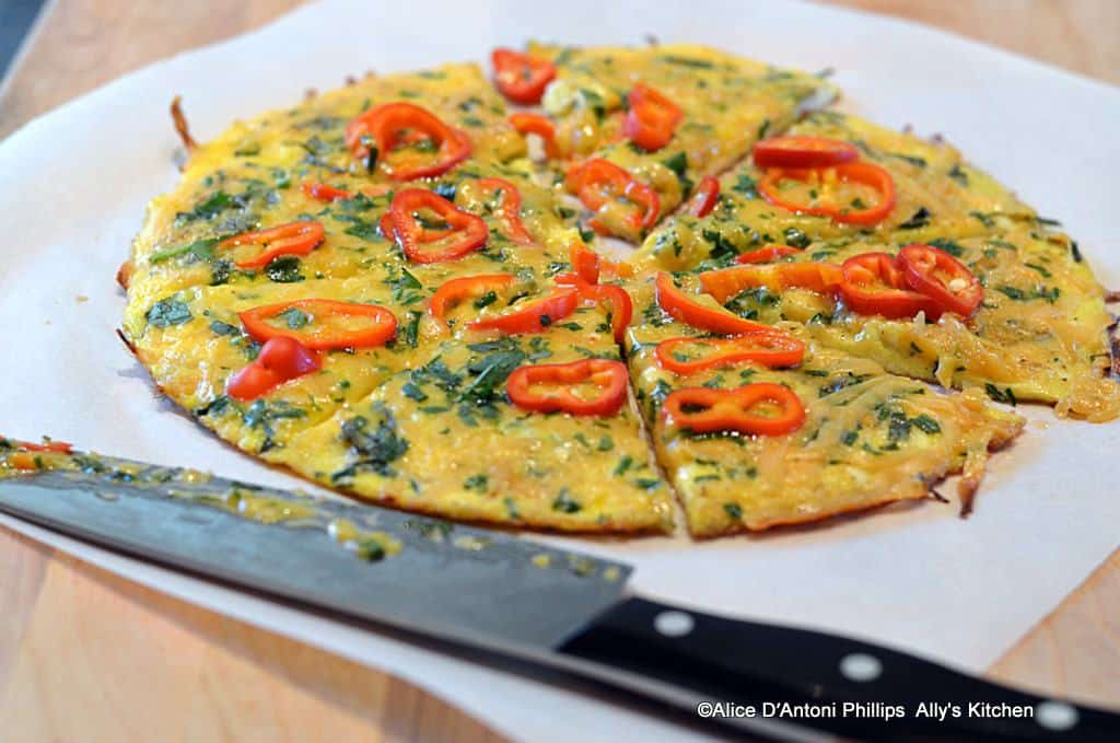 Spicy Fresh Herb Egg Pizza