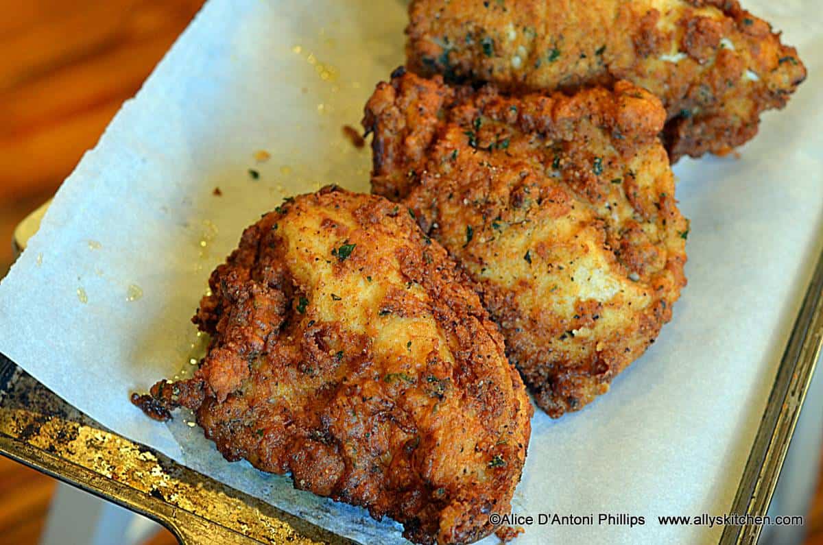 Buttermilk Crunchy Spicy Herb Chicken Breasts