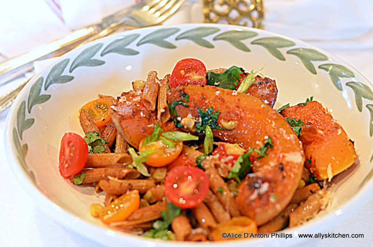 Butternut Squash & Corn Whole Wheat Pasta