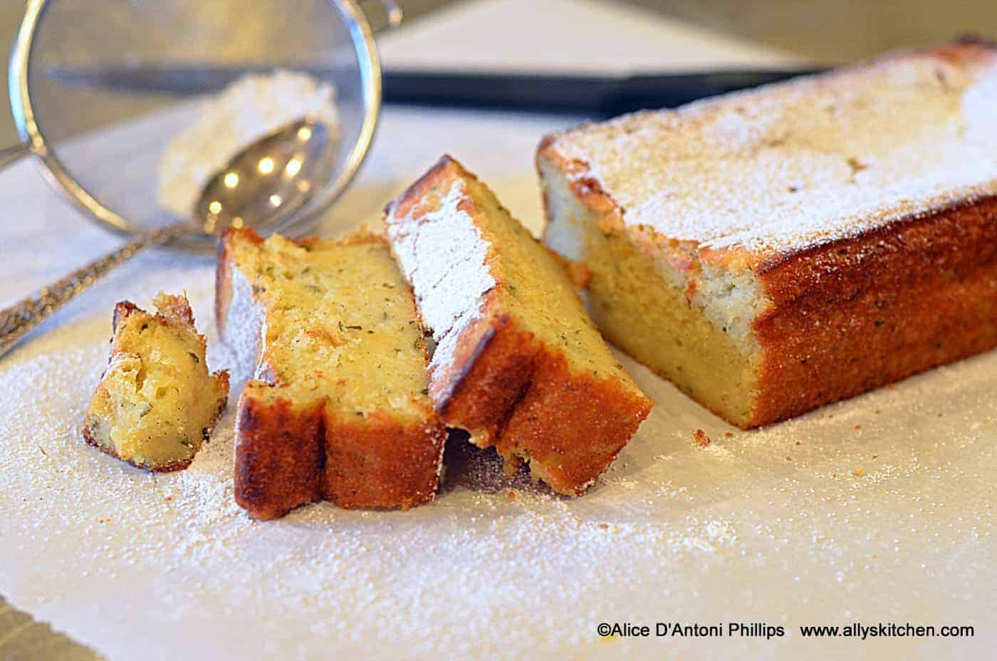 Lemon Fresh Herb Pudding Cake