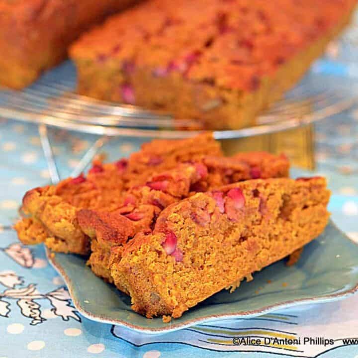 Pumpkin Pomegranate Walnut Bread