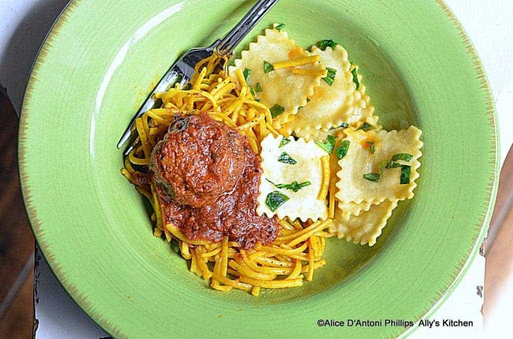 Moroccan Meatballs & Lemon Pepper Angel Hair Pasta