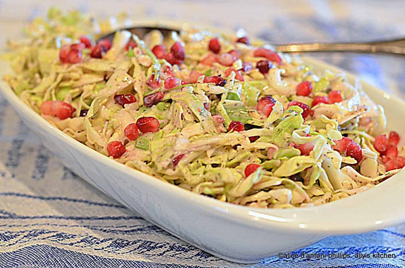 Shredded Cabbage Salad With Pomegranate and Tomatoes Recipe