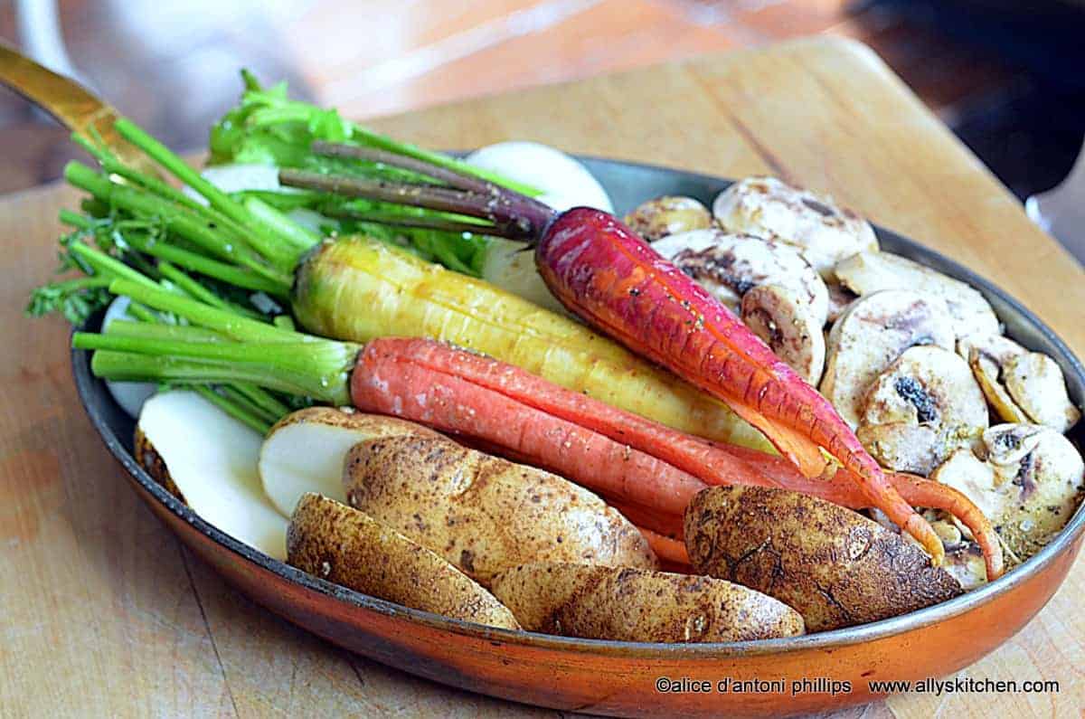 ~roasted caramelized farm veggies~