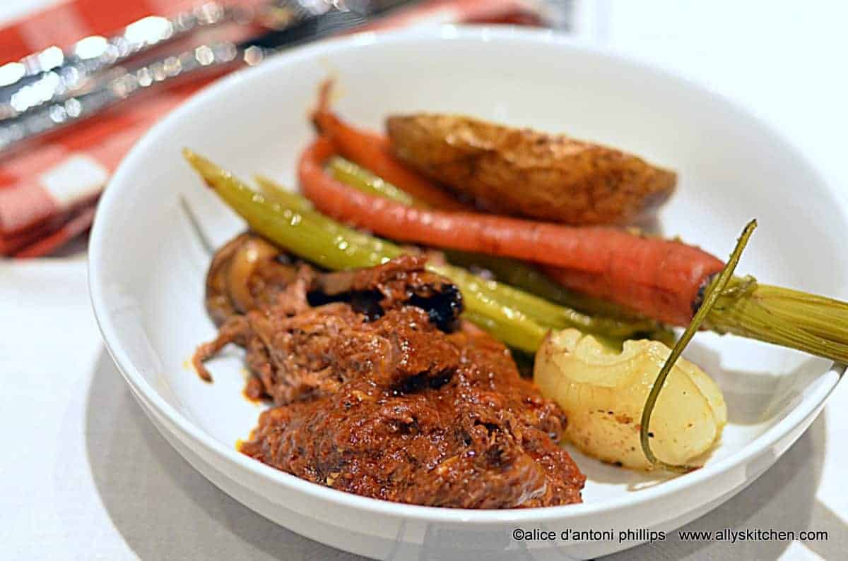 Slow Cooker Mediterranean Pot Roast - Love Bakes Good Cakes