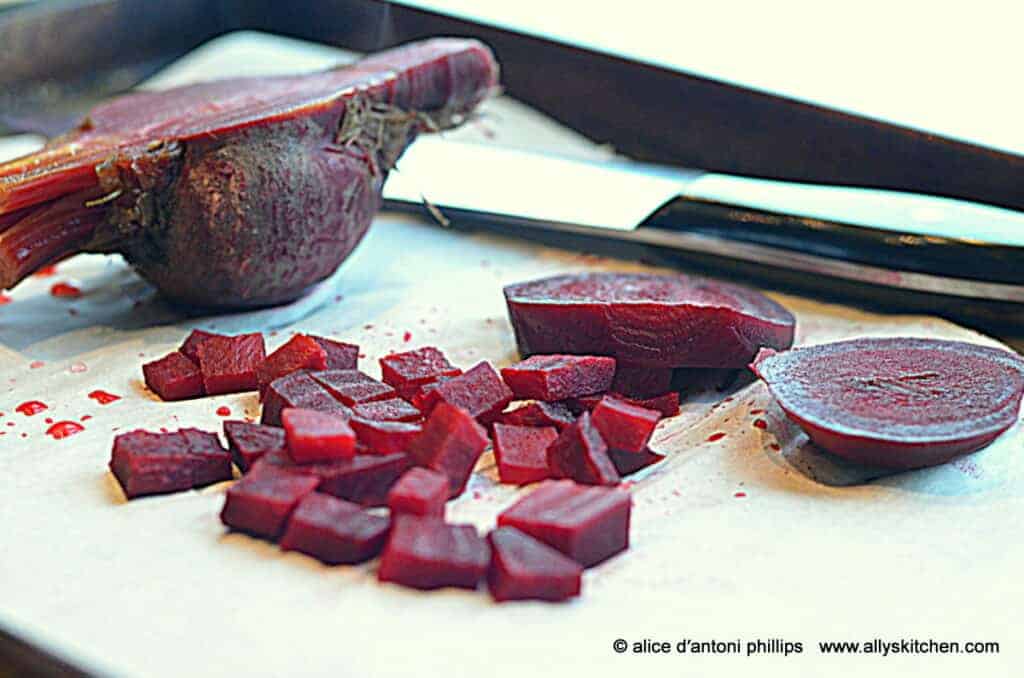 ~beet mint ricotta salad~