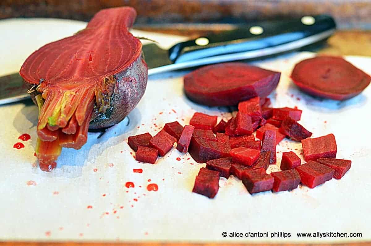 ~beet mint ricotta salad~