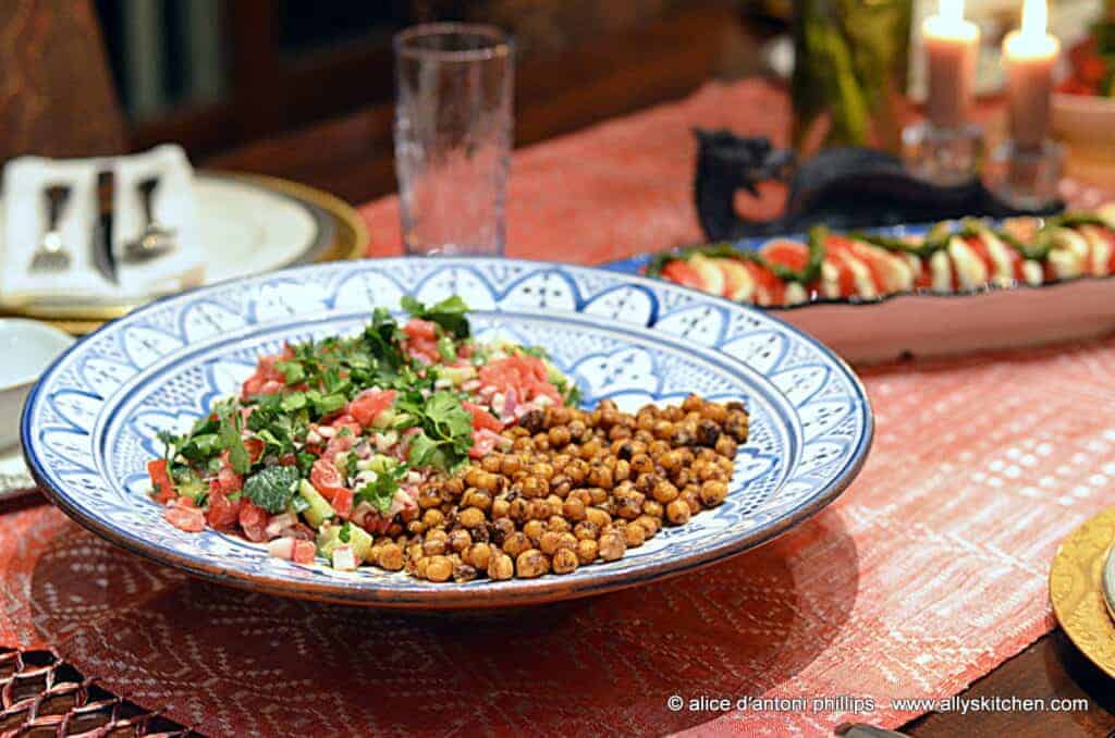 ~spiced chickpeas & crunchy vegetables~