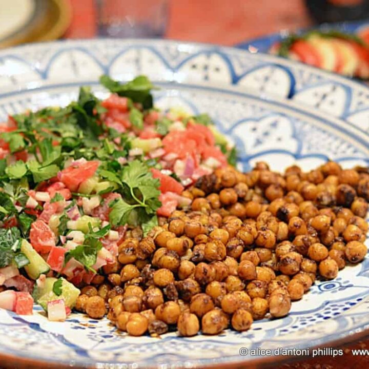 ~spiced chickpeas & crunchy vegetables~