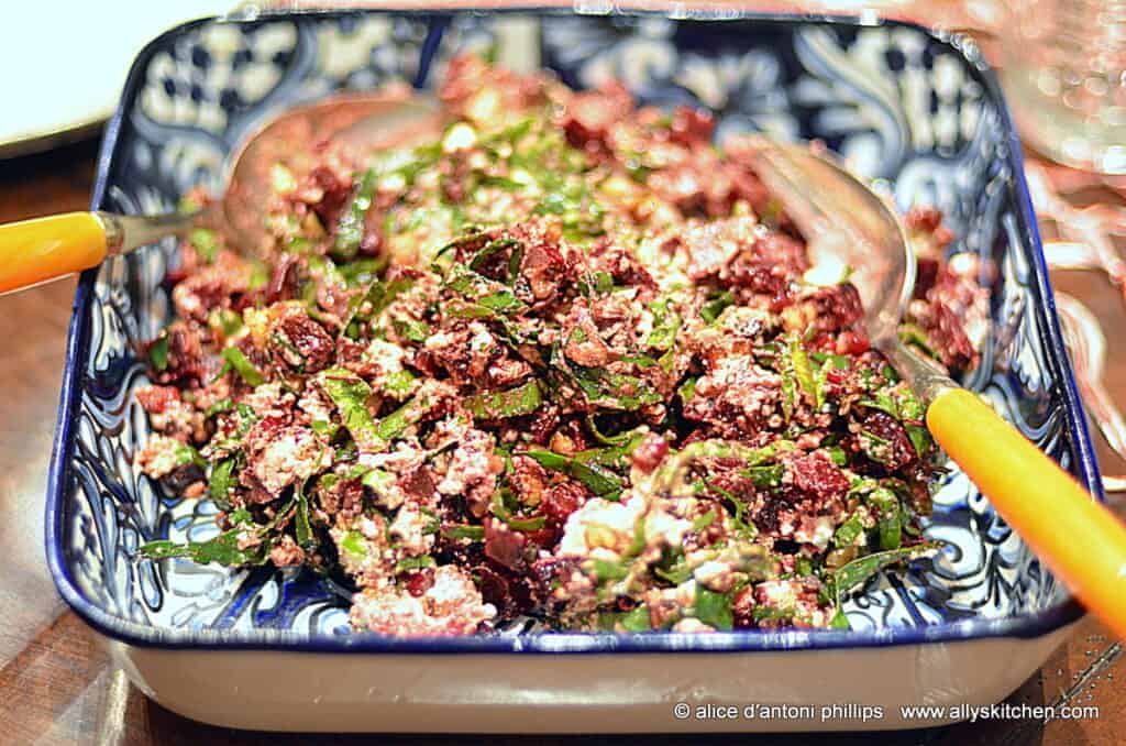 ~beet mint ricotta salad~