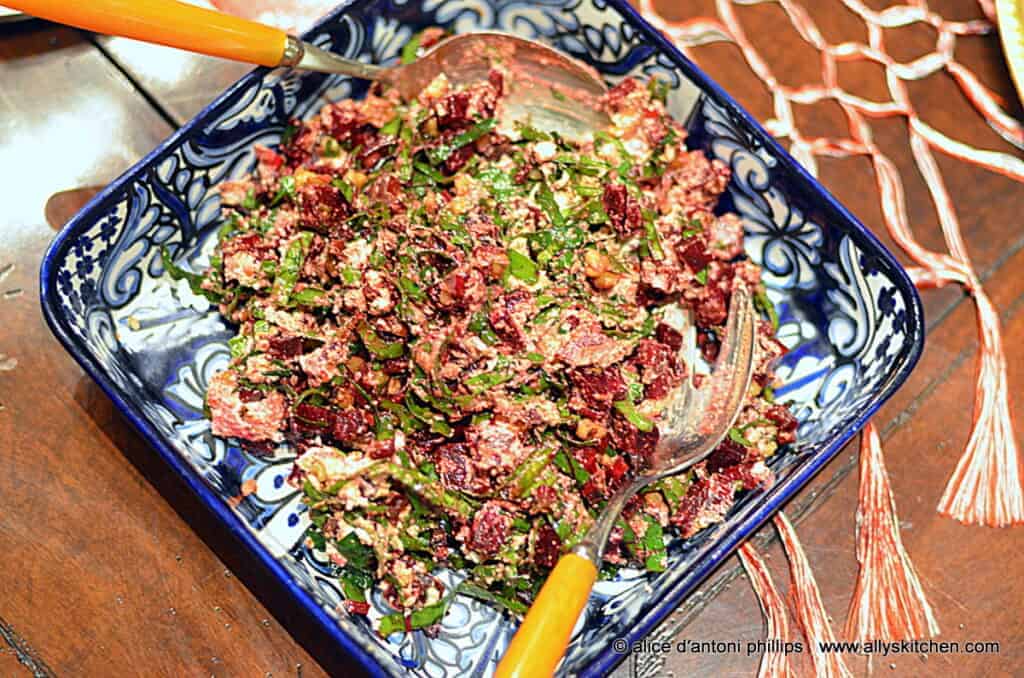 ~beet mint ricotta salad~