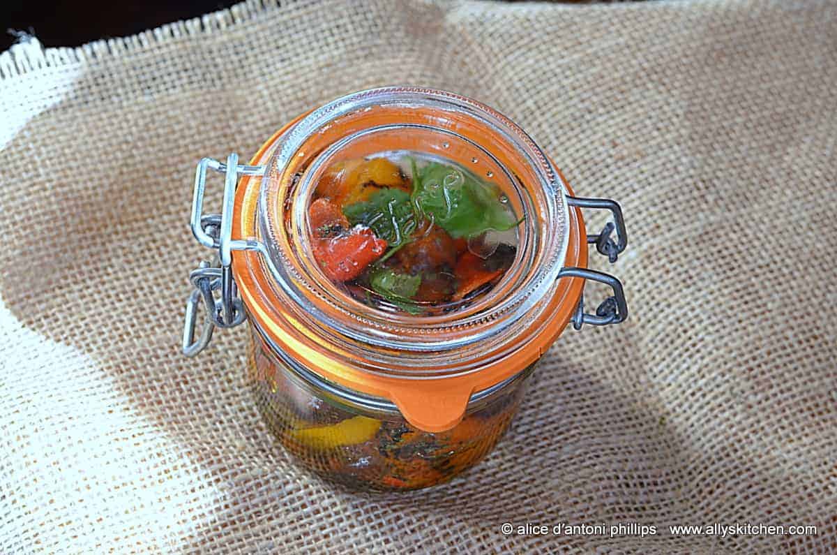 ~roasted baby peppers with cumin & cilantro~