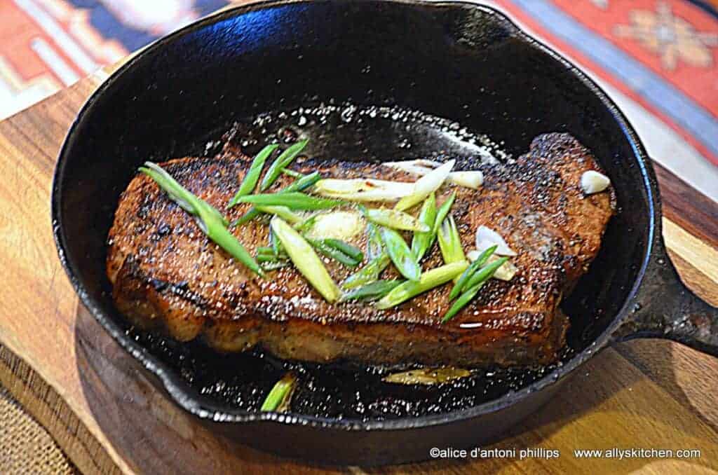 Cast Iron New York Steak - Organized Island