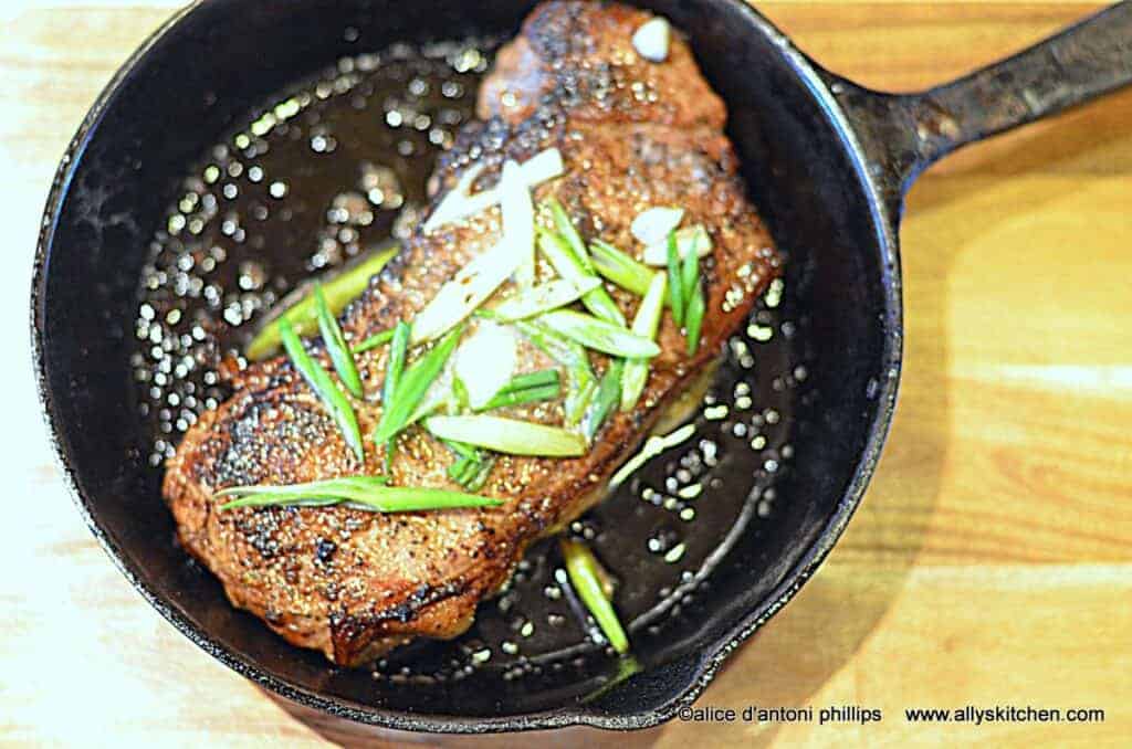 Cast Iron Seared Strip Steak - a flavorful way to make steak!