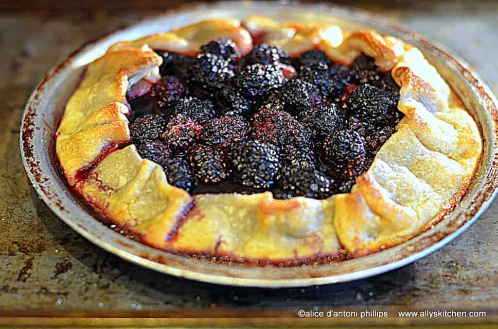 cherry & blackberry galette