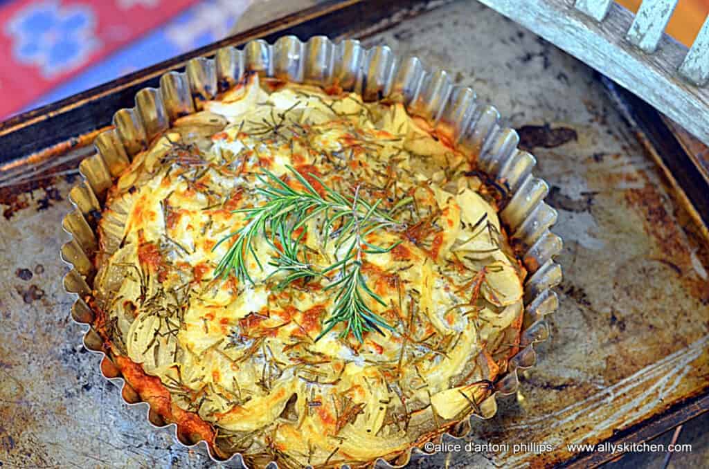 ~potato fennel onion tart~