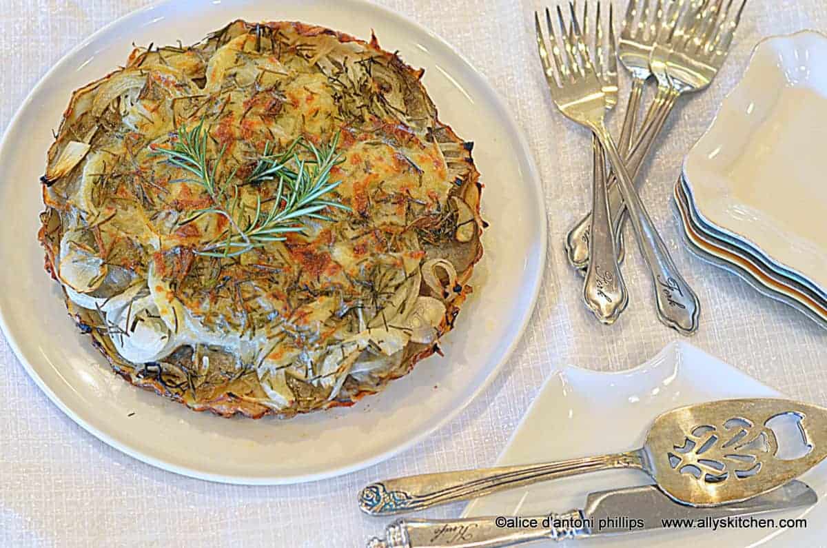 ~potato fennel onion tart~