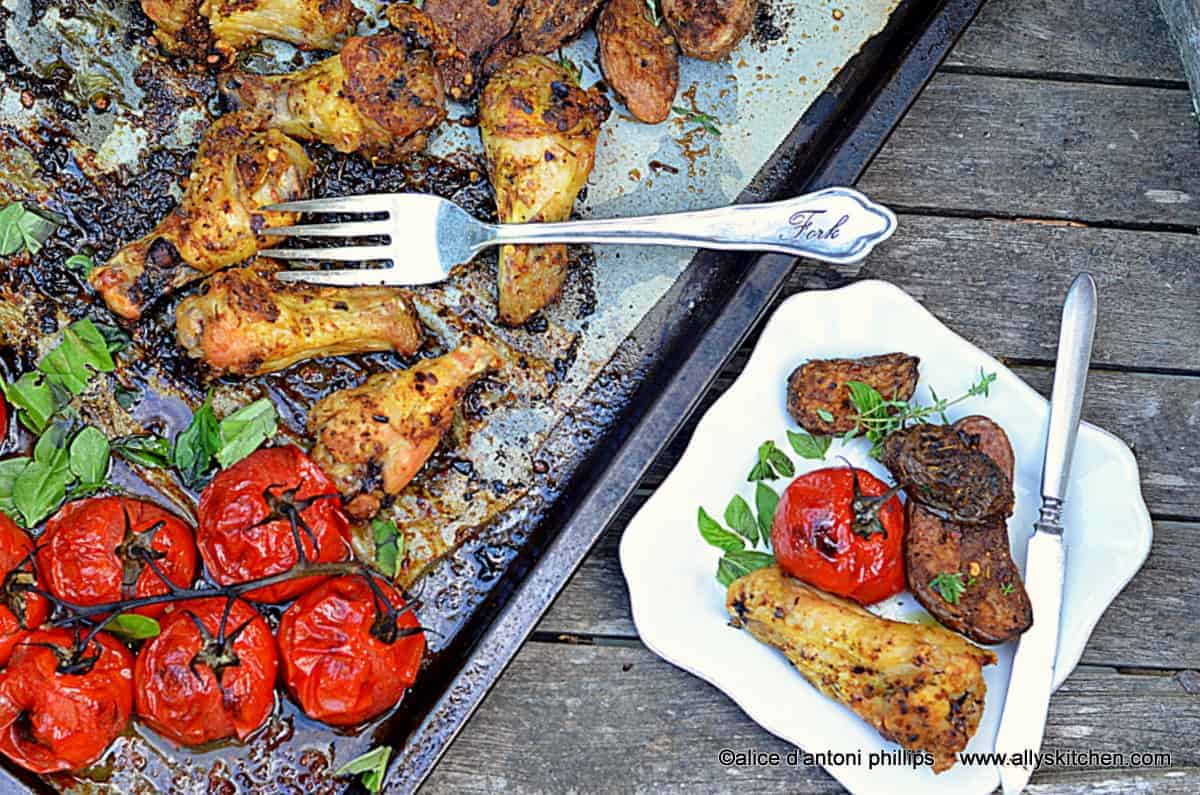 ~al fresco summer chicken tomatoes & purple potatoes~