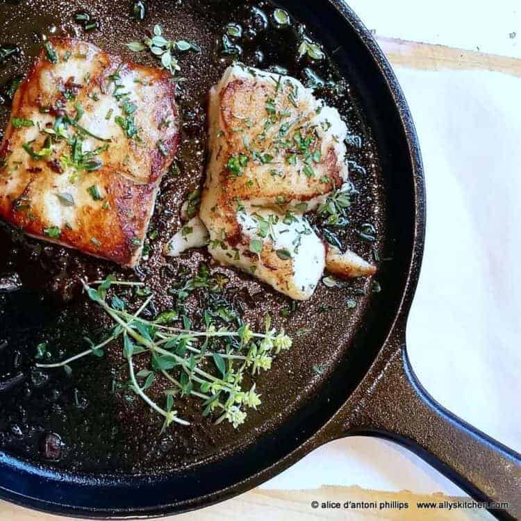 pan seared sea bass & mahi mahi