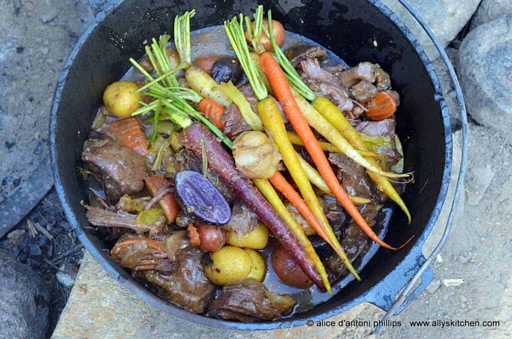 ~smoked ale campfire beef stew~