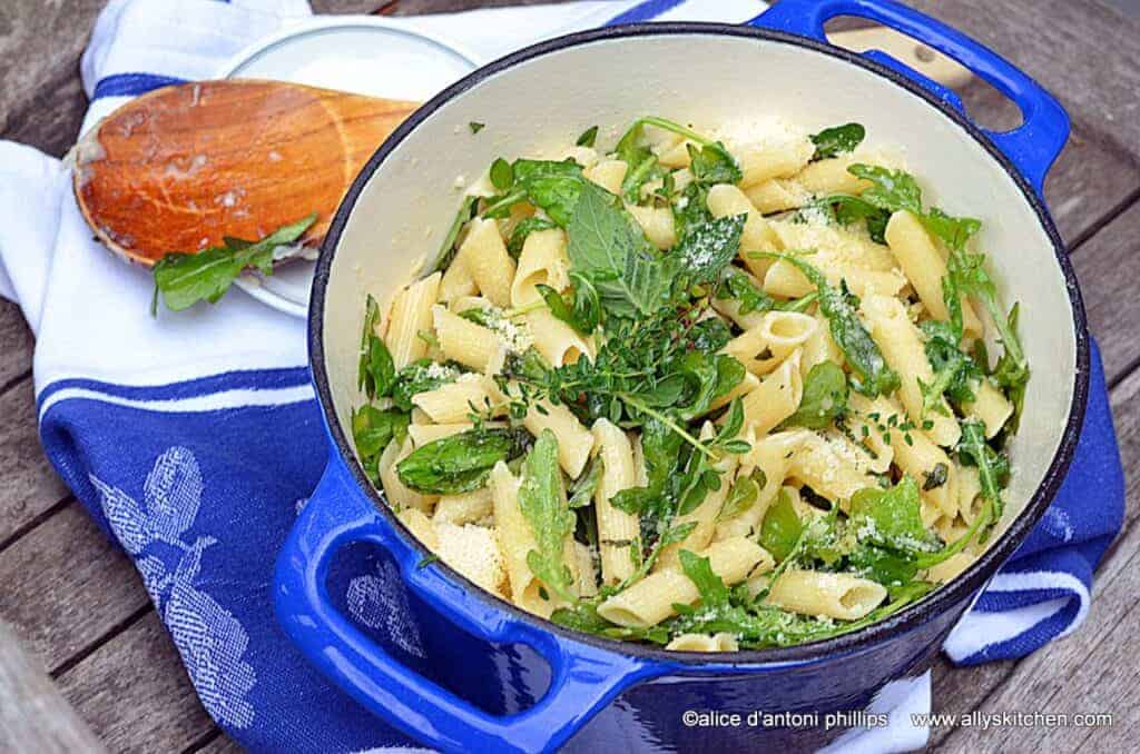 ~fresh herb arugula penne pasta & Parmesan~