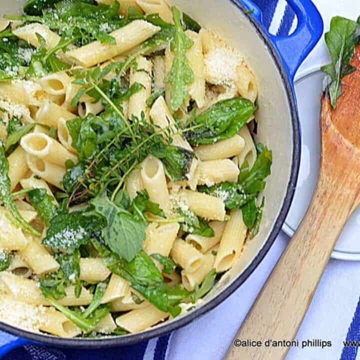 ~fresh herb arugula penne pasta & Parmesan~