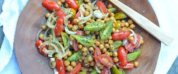 za'atar garbanzo beans & heirloom tomatoes